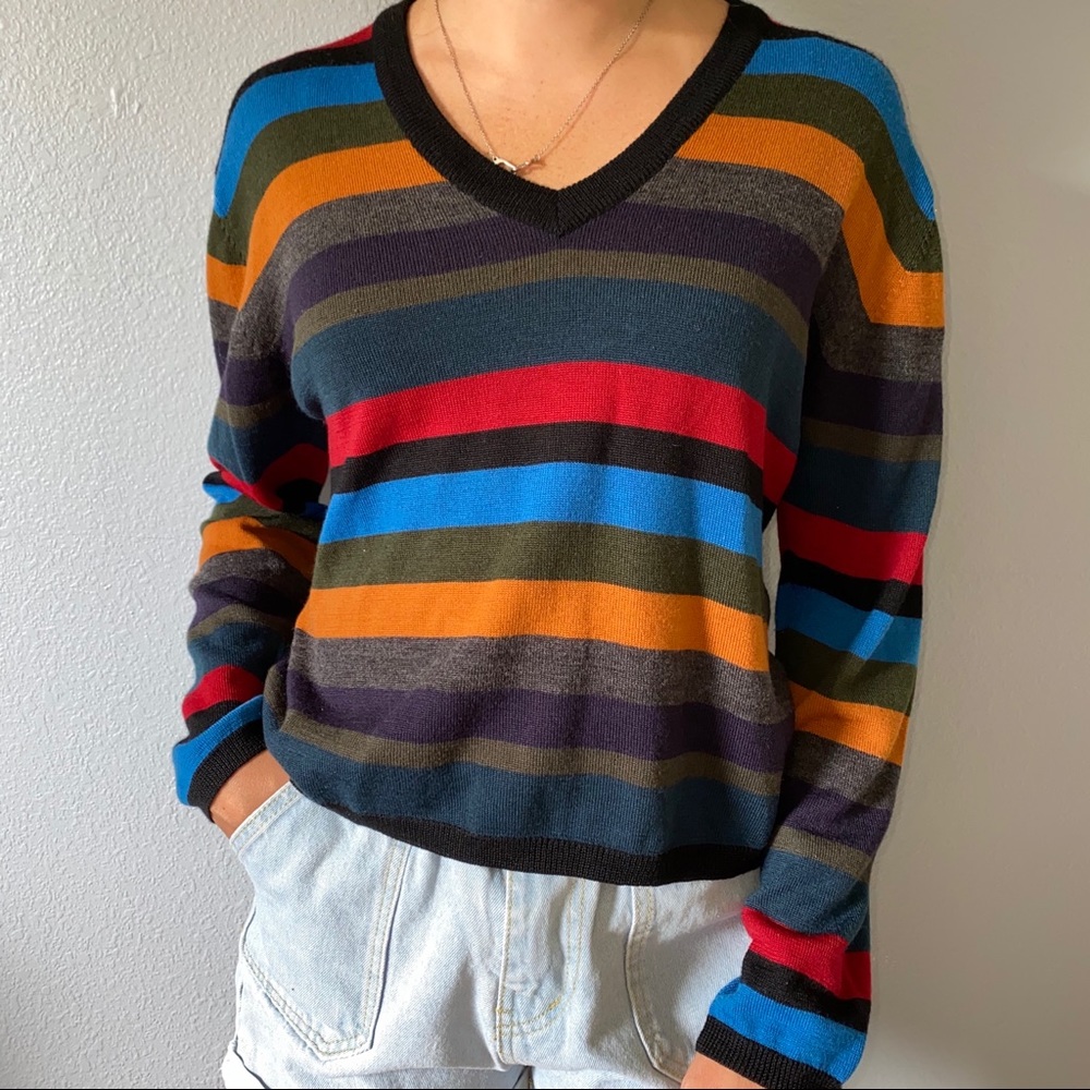 Stripped, multi-color sweater